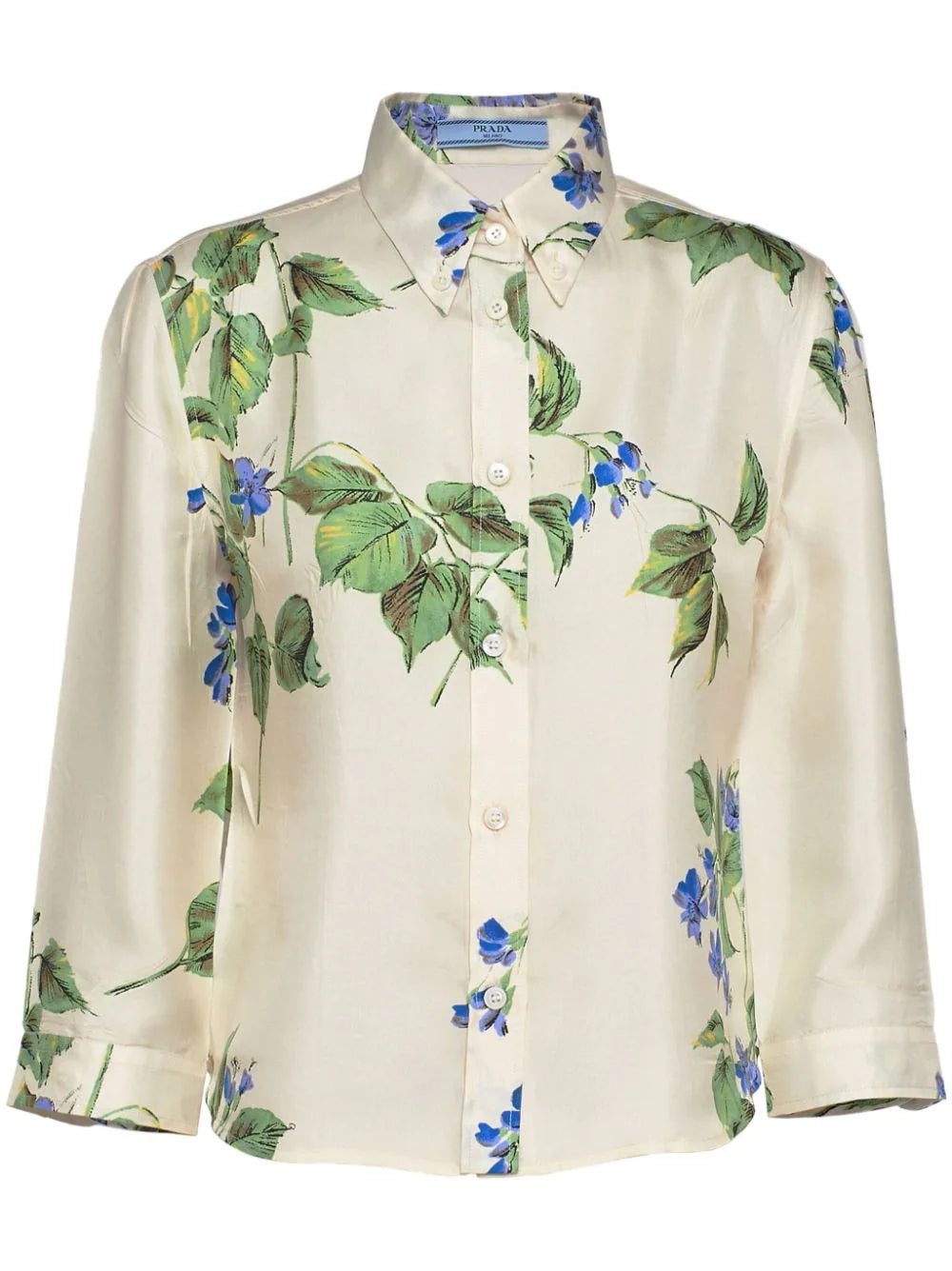 Prada floral-print silk shirt