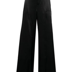MOSCHINO JEANS  satin-finish wide-leg trousers