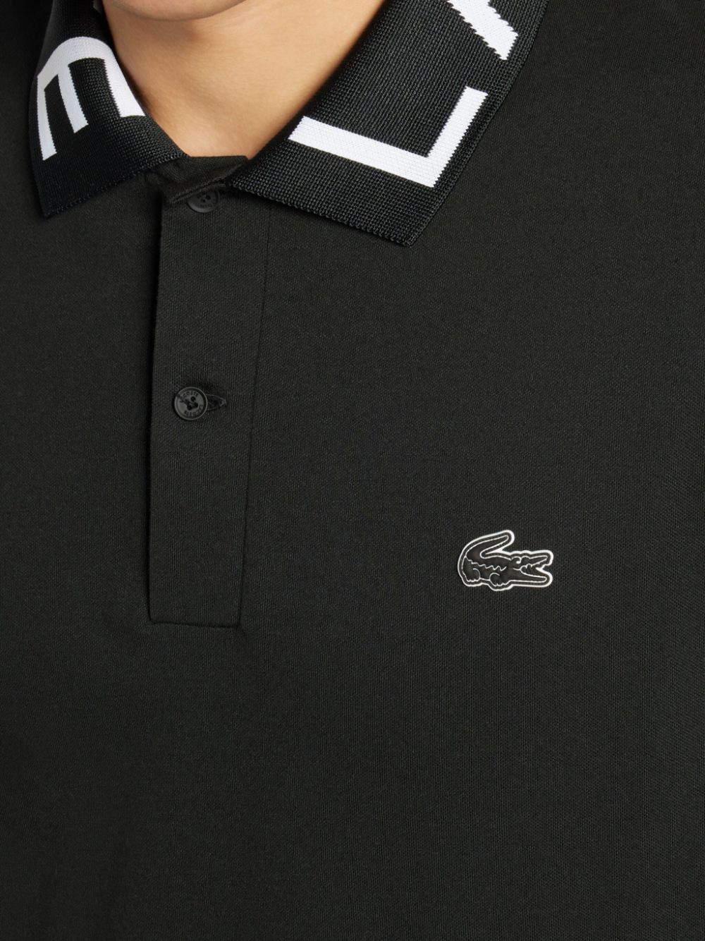 Lacoste branded collar logo-appliqué polo shirt - Image 5