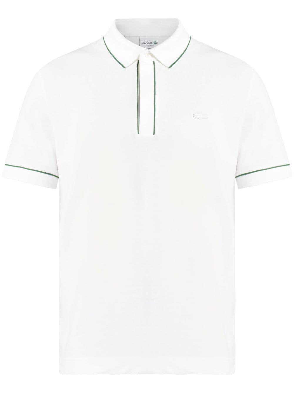 Lacoste logo-embroidered contrast-trim polo shirt