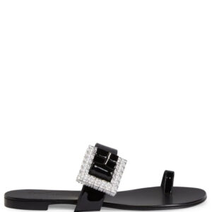 Giuseppe Zanotti  Miss Buckle crystal-embellished patent sandals