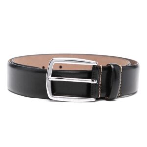 Louis Vuitton logo-engraved leather buckle belt