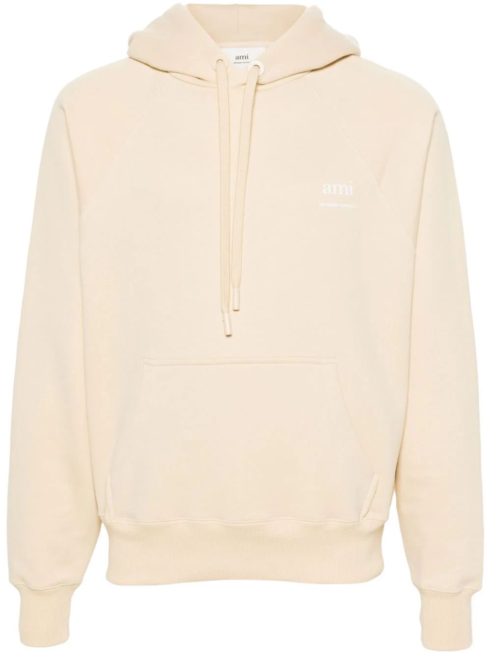 AMI Paris logo-print cotton hoodie