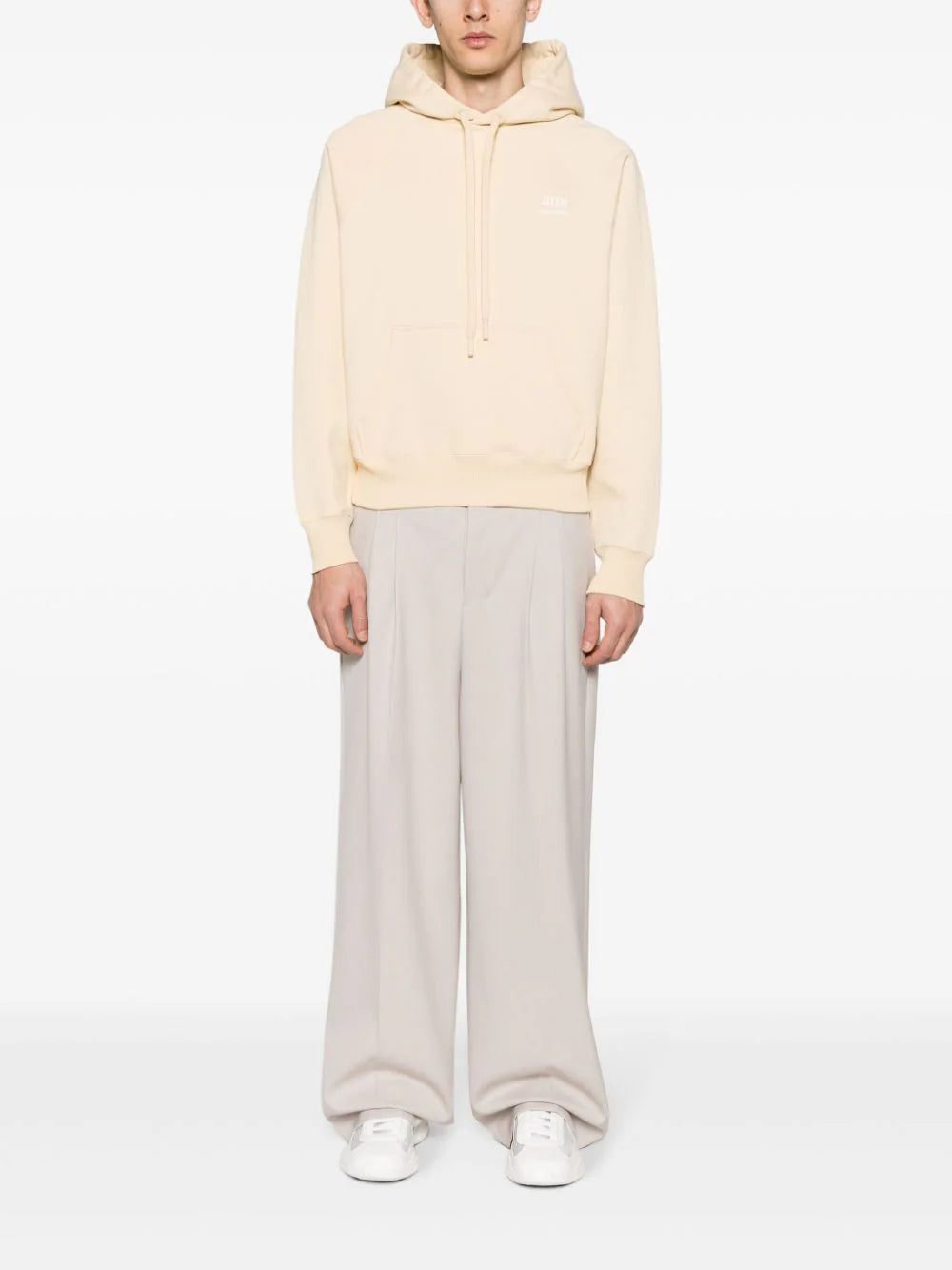 AMI Paris logo-print cotton hoodie - Image 3