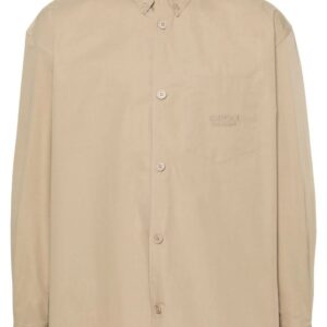 Gucci  logo-embroidered cotton shirt