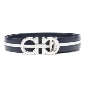 Ferragamo  Gancini-buckle striped belt