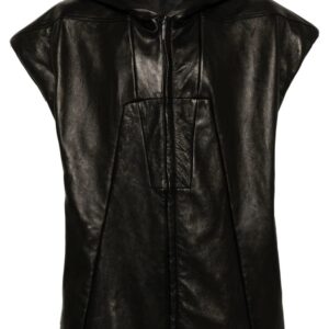Rick Owens leather zipped gilet