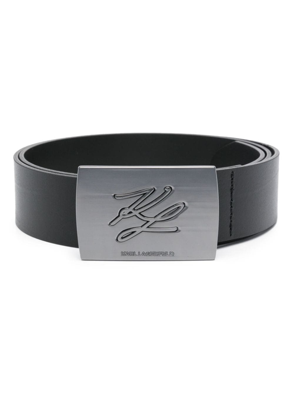 Louis Vuitton logo-engraved leather belt