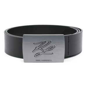 Louis Vuitton logo-engraved leather belt