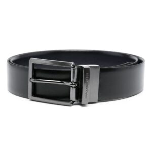 Louis Vuitton logo-engraved leather belt