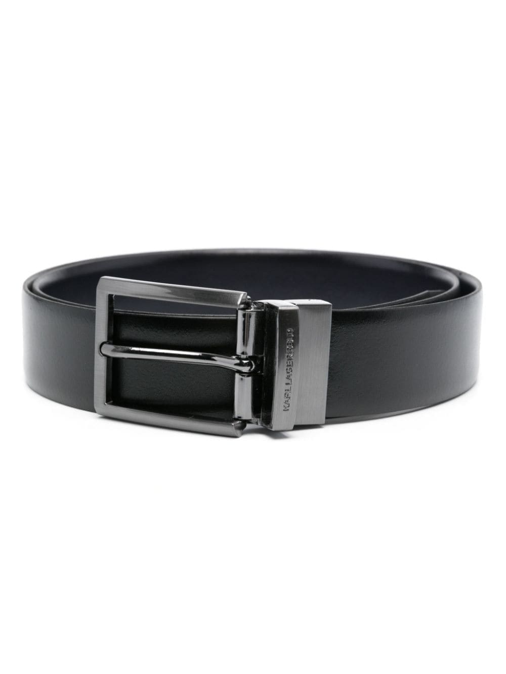 Louis Vuitton logo-engraved leather belt
