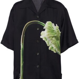 Prada floral-print silk twill shirt