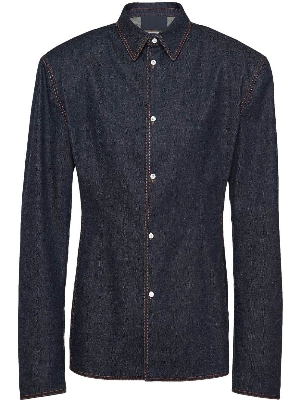 Prada triangle-plaque denim jacket