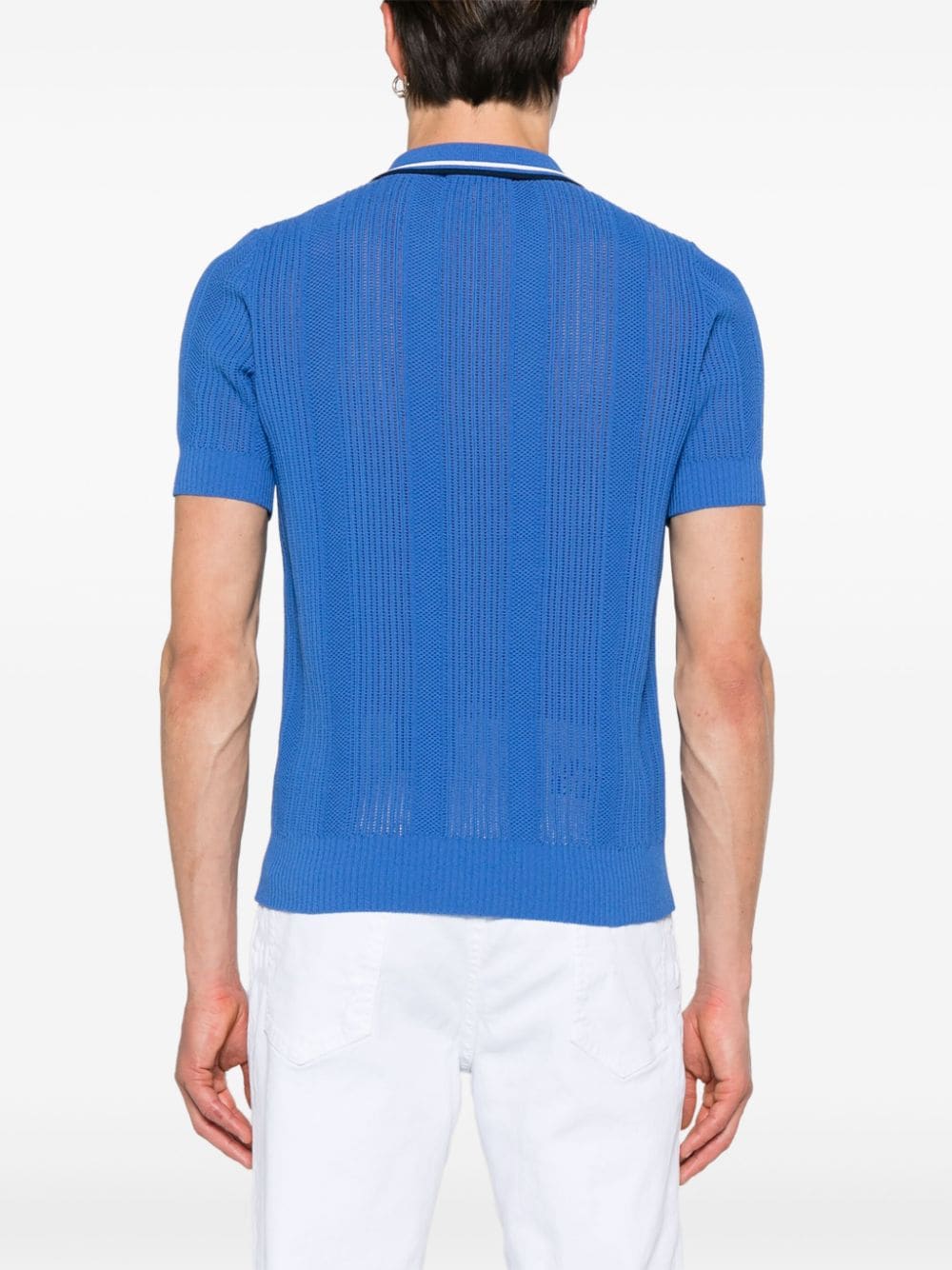 DSQUARED2 crochet-knit polo shirt - Image 4