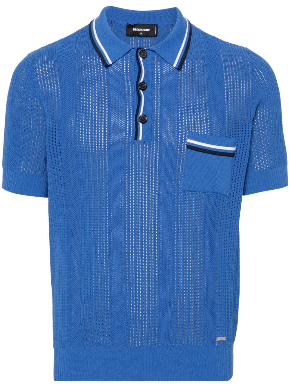 DSQUARED2 crochet-knit polo shirt