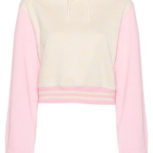 Moschino logo-intarsia cropped hoodie