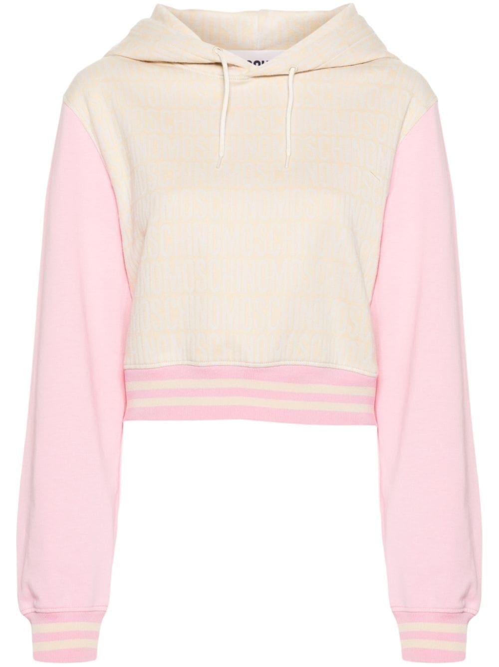 Moschino logo-intarsia cropped hoodie