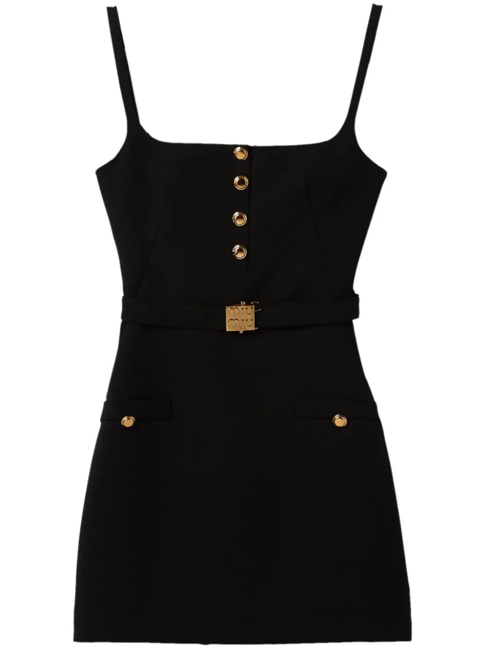 Miu Miu belted wool minidress
