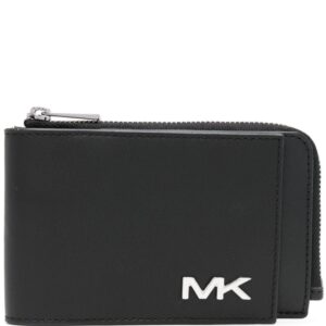 Michael Kors logo-plaque leather wallet