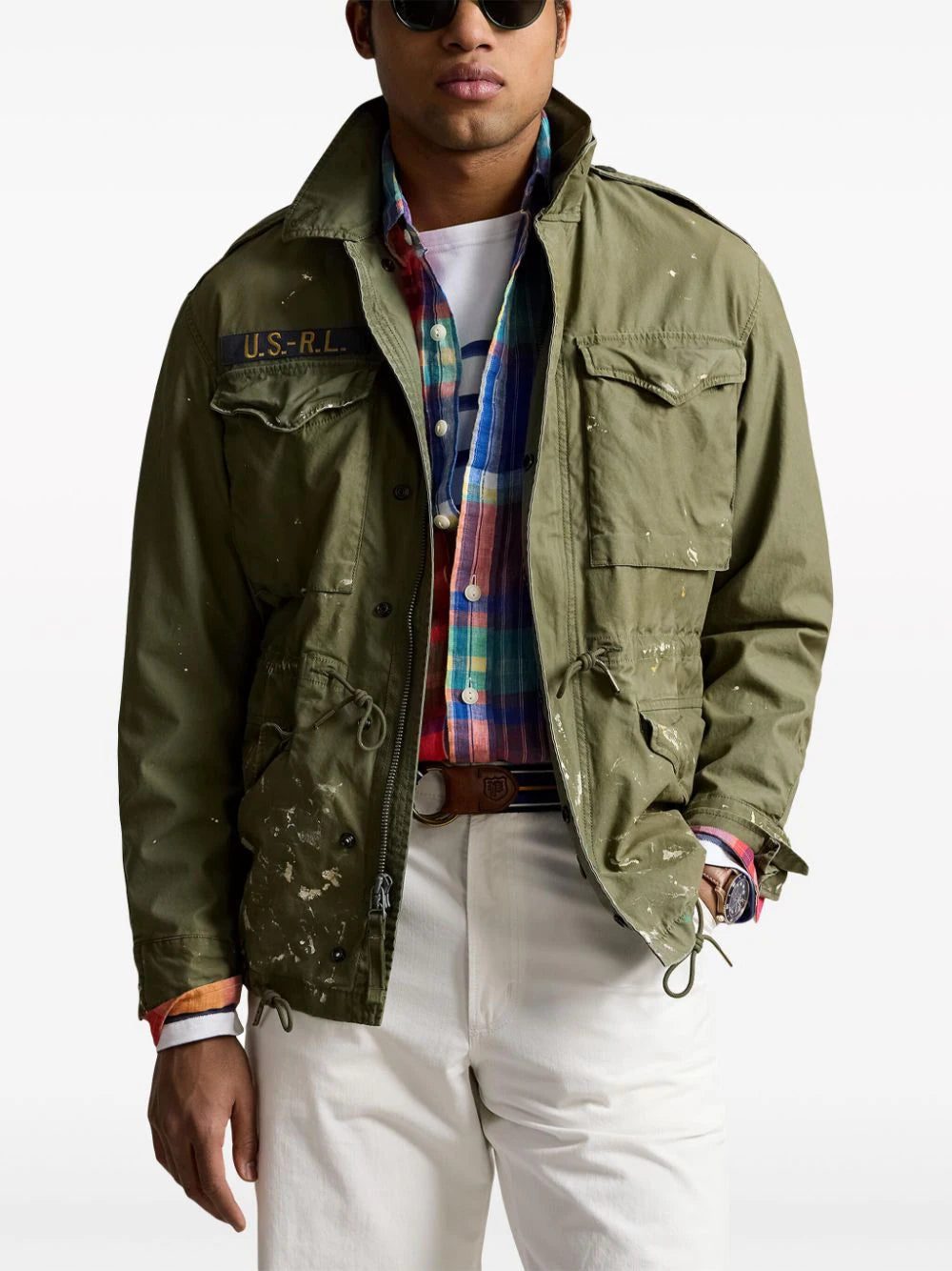 Polo Ralph Lauren paint-splatter twill military jacket - Image 3