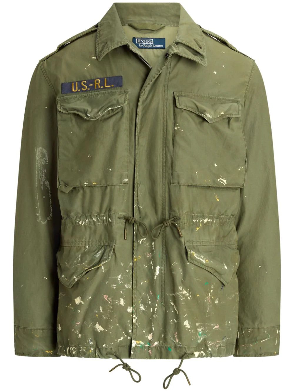 Polo Ralph Lauren paint-splatter twill military jacket