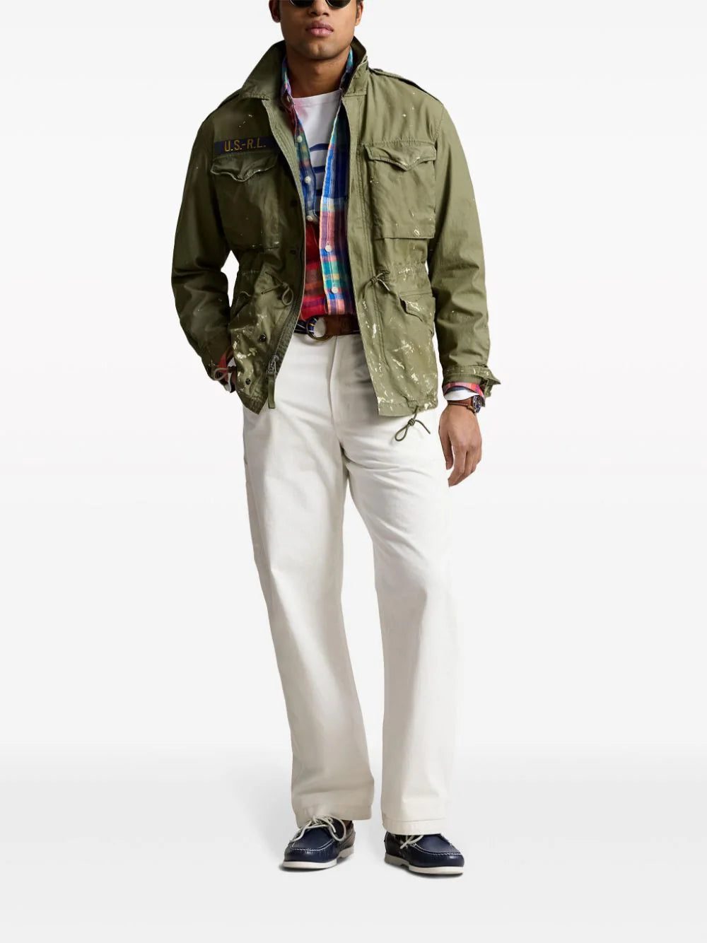 Polo Ralph Lauren paint-splatter twill military jacket - Image 2