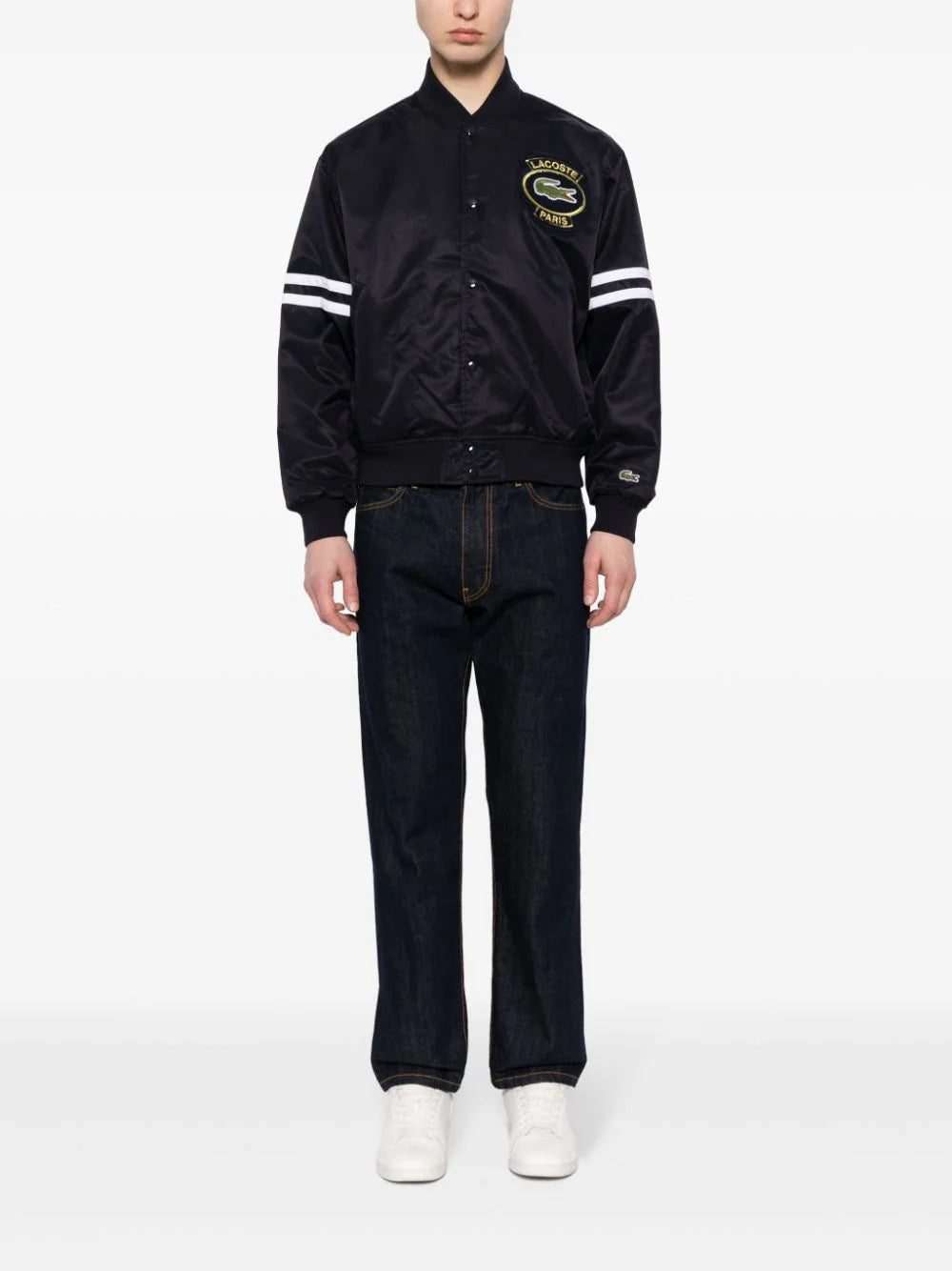 Lacoste logo-appliqué padded bomber jacket - Image 3