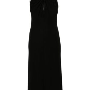 Givenchy lace-appliqué halterneck midi dress