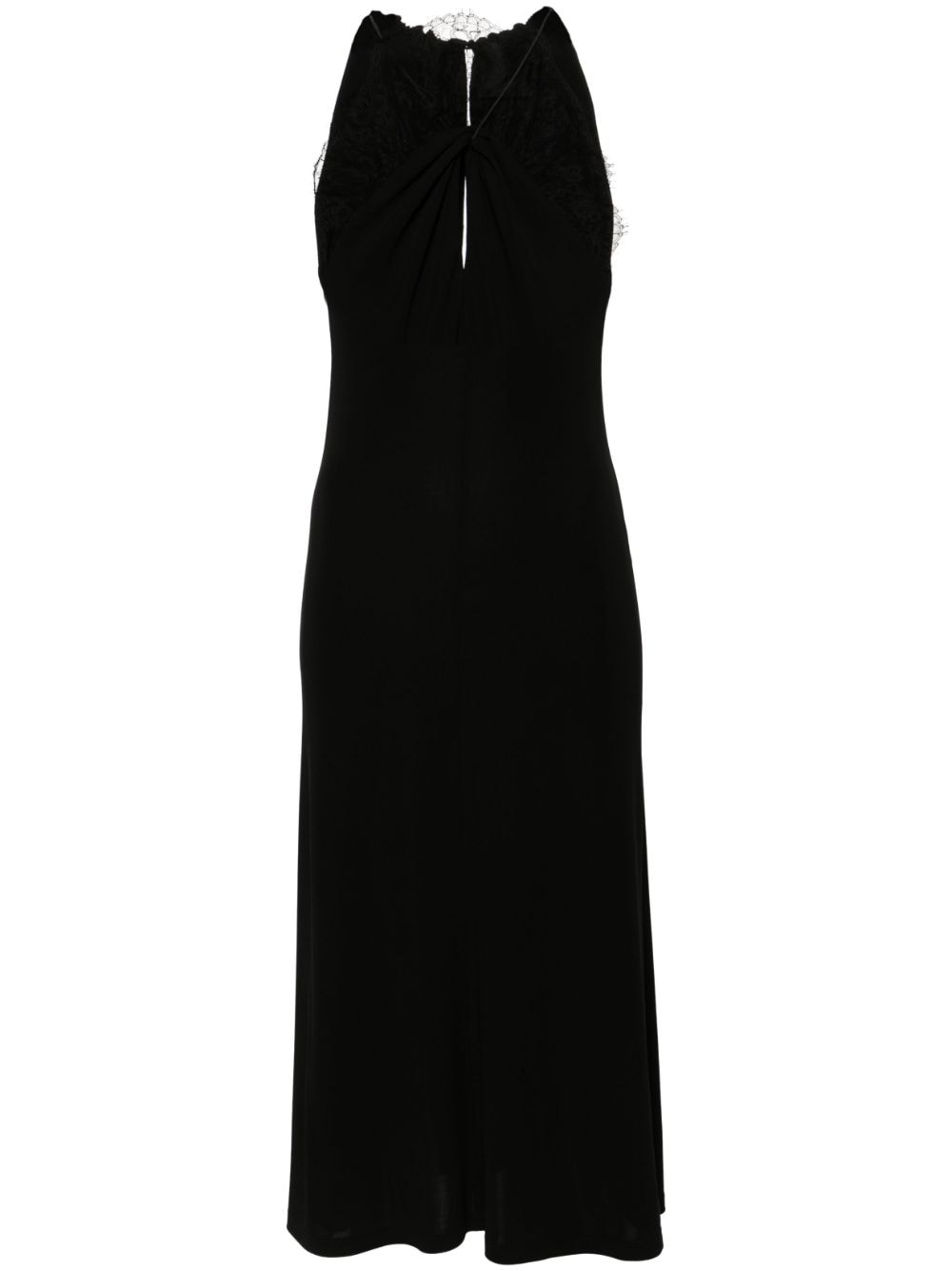 Givenchy lace-appliqué halterneck midi dress