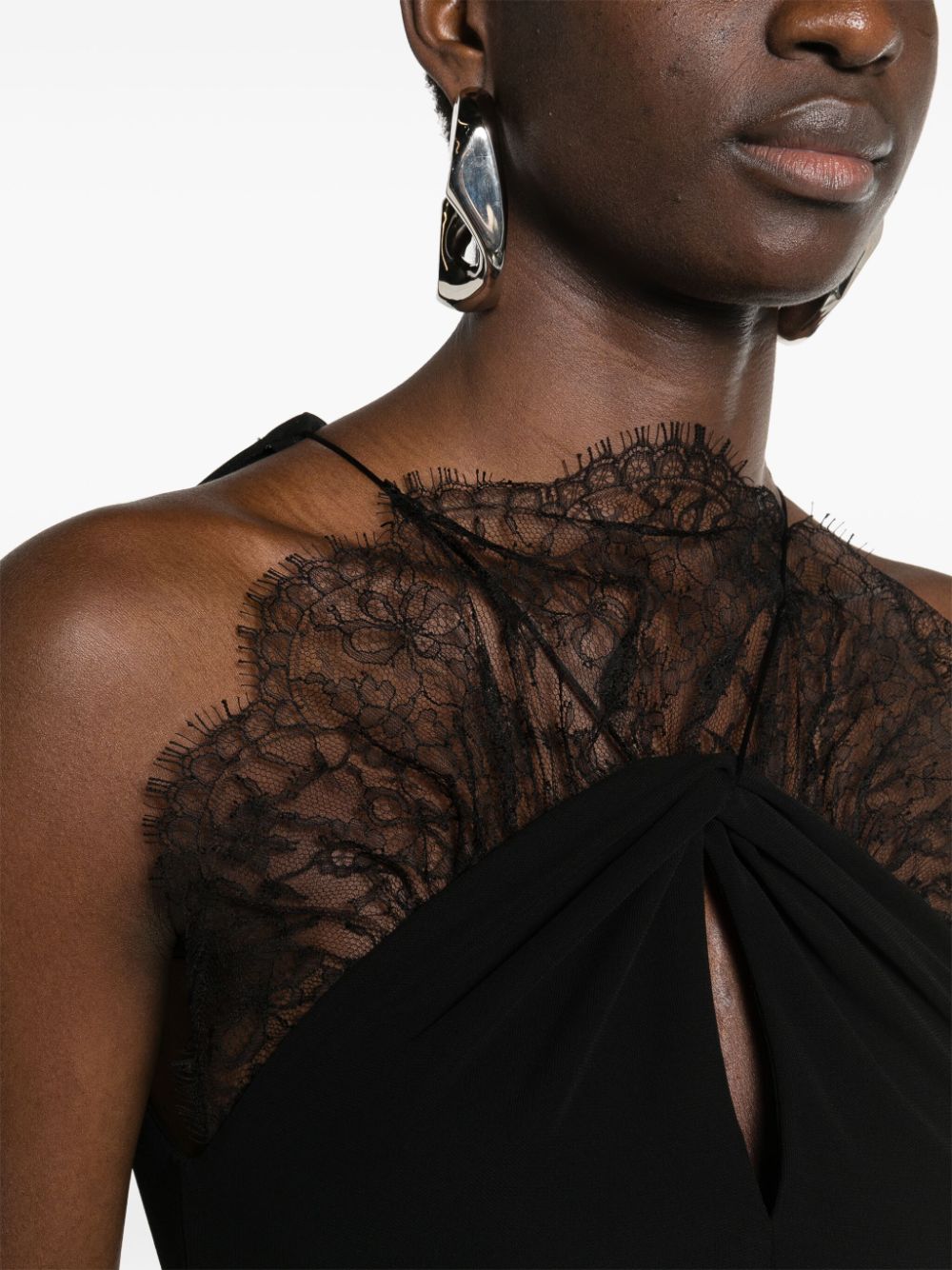 Givenchy lace-appliqué halterneck midi dress - Image 2