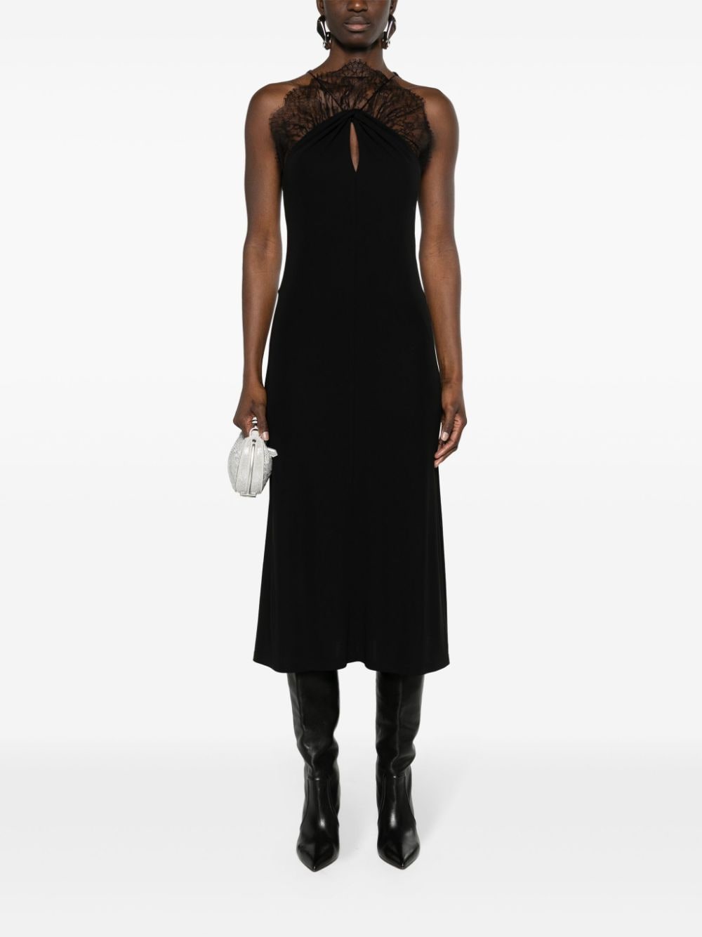 Givenchy lace-appliqué halterneck midi dress - Image 5