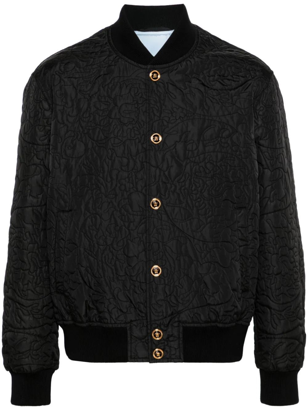 Versace Barocco-quilted bomber jacket