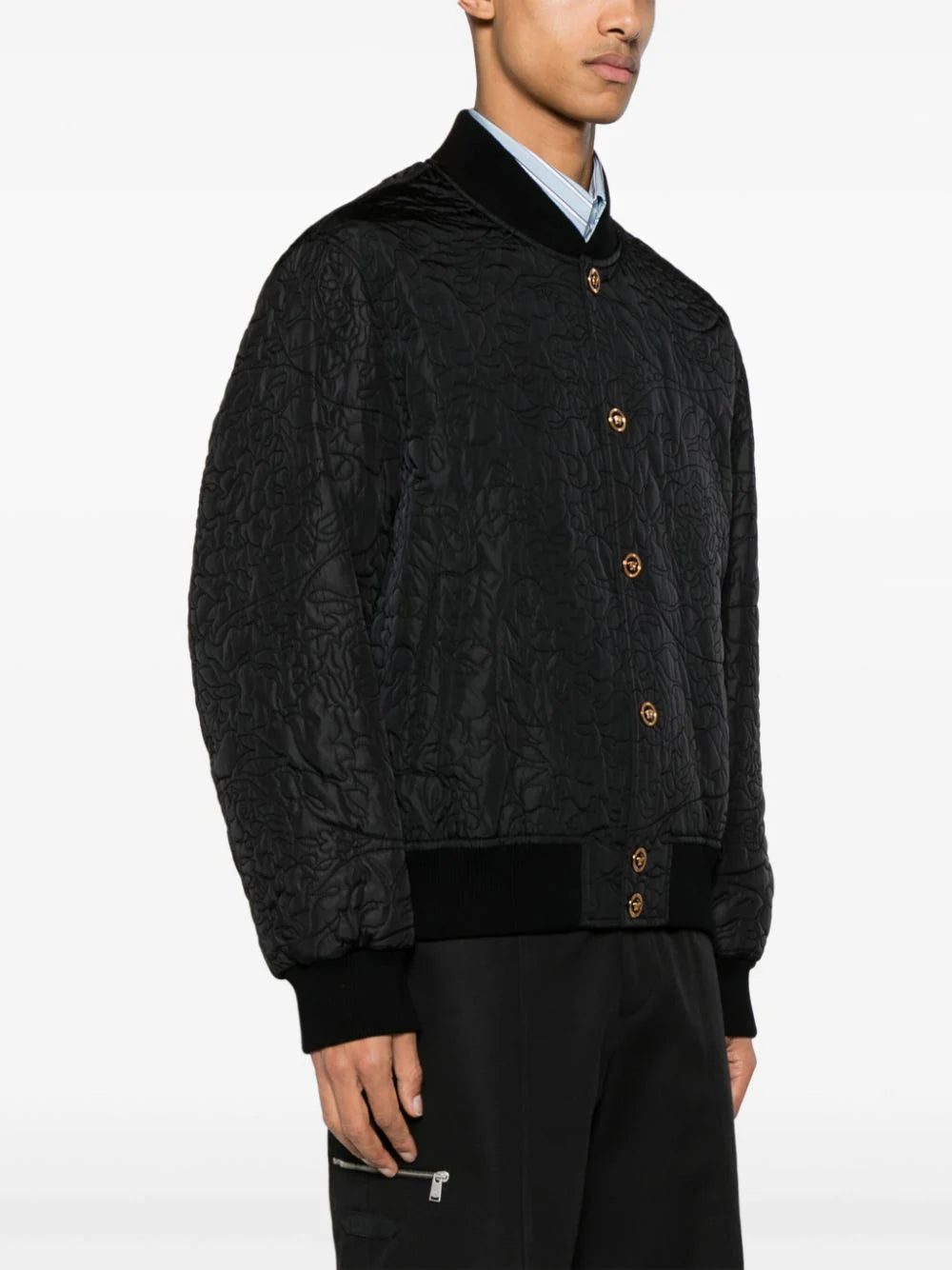Versace Barocco-quilted bomber jacket - Image 3