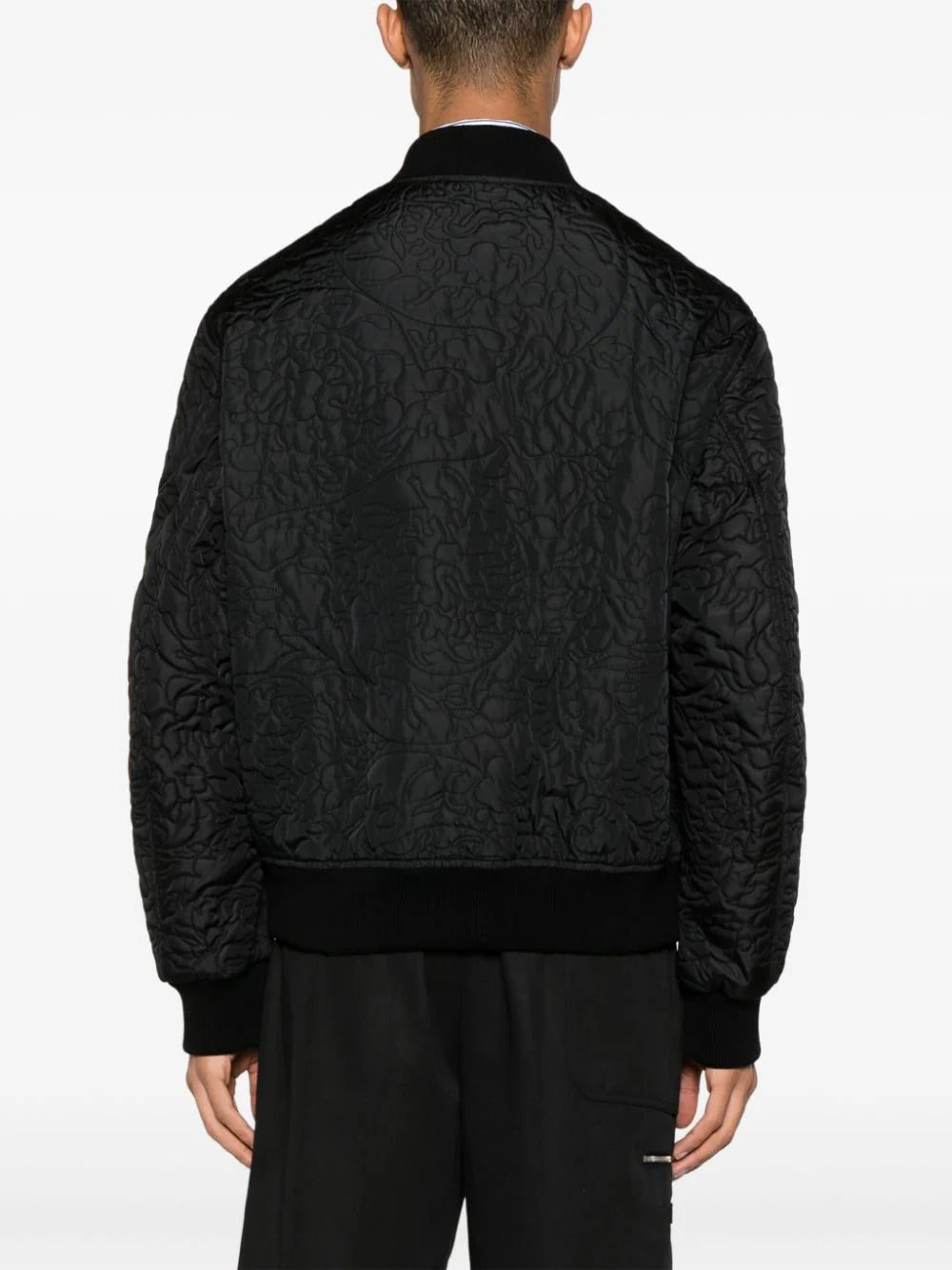 Versace Barocco-quilted bomber jacket - Image 4