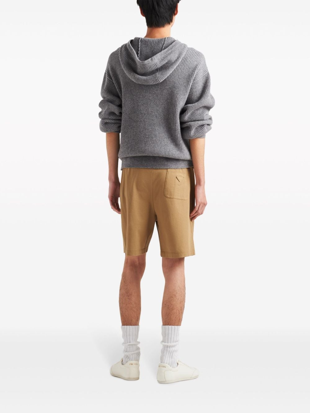Prada ribbed-knit cashmere hoodie - Image 3