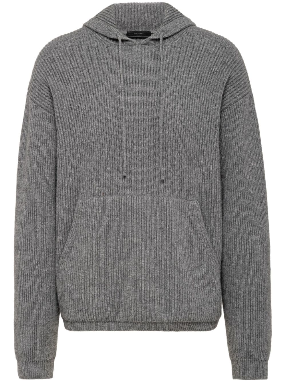 Prada ribbed-knit cashmere hoodie