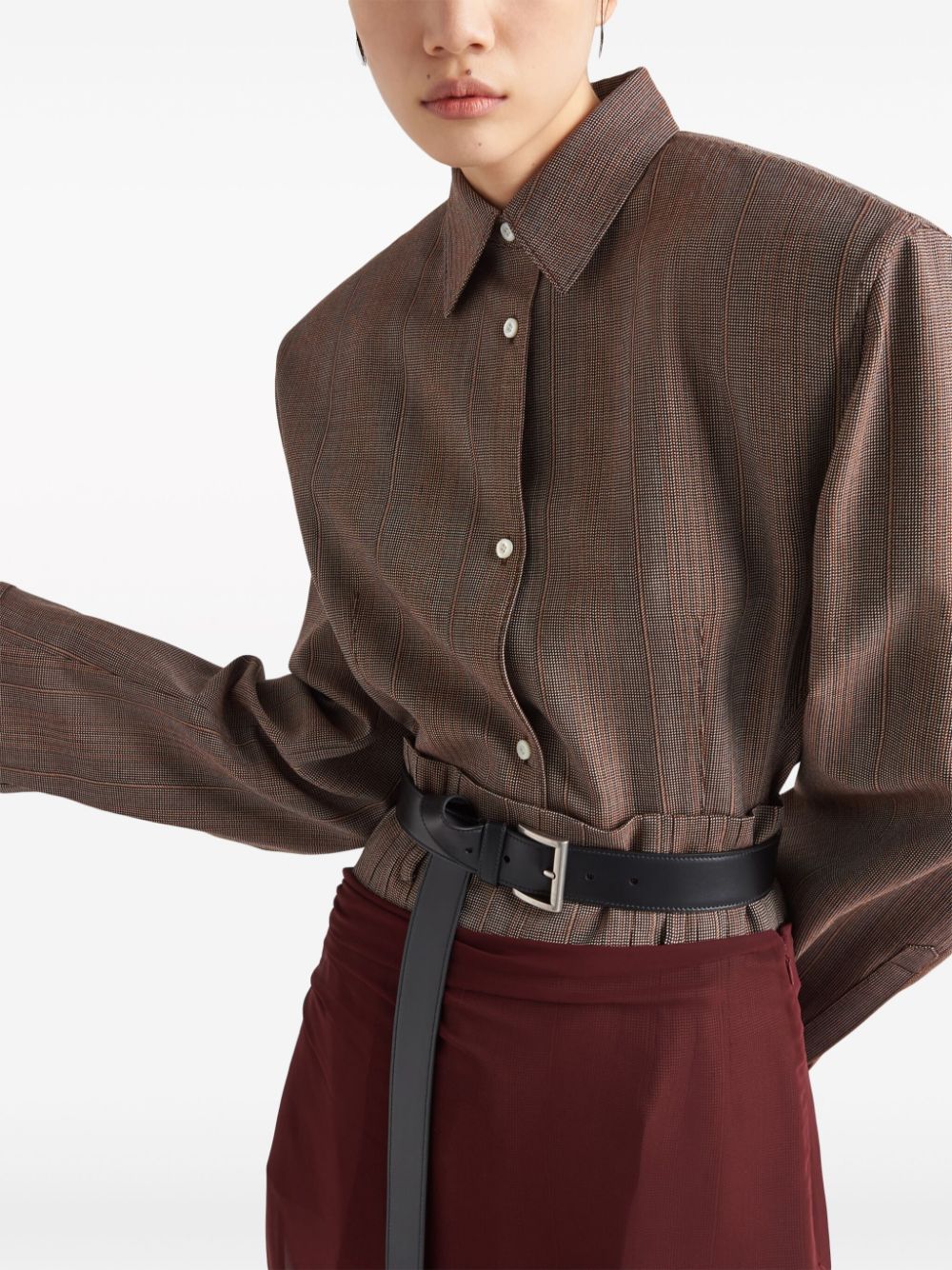 Prada single-breasted pinstripe jacket - Image 4