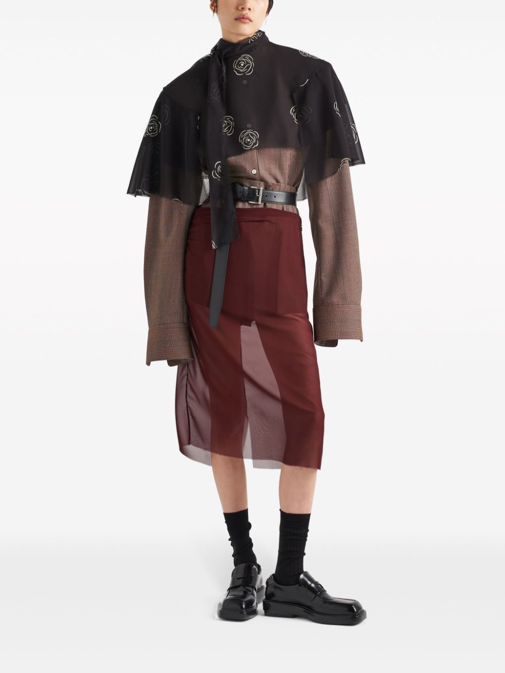 Prada single-breasted pinstripe jacket - Image 2