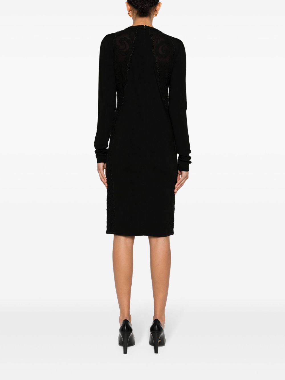 Versace lace-trim knitted mini dress - Image 2