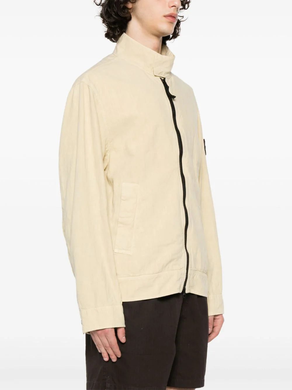 Stone Island Compass-badge linen-blend jacket - Image 3