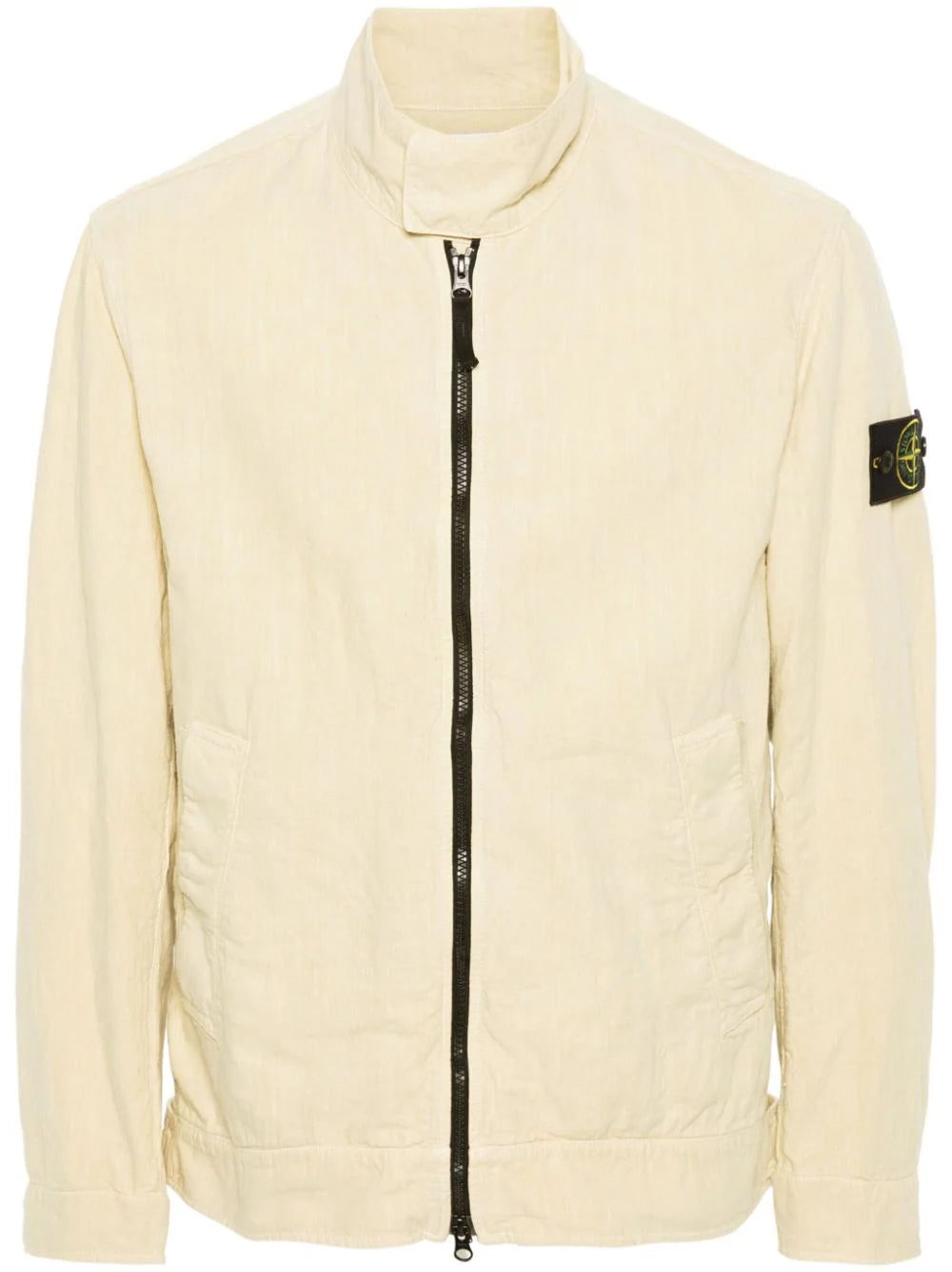 Stone Island Compass-badge linen-blend jacket