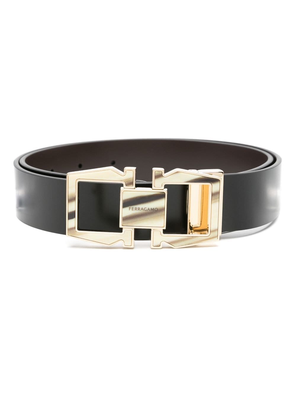 Ferragamo Gancini-buckle leather belt