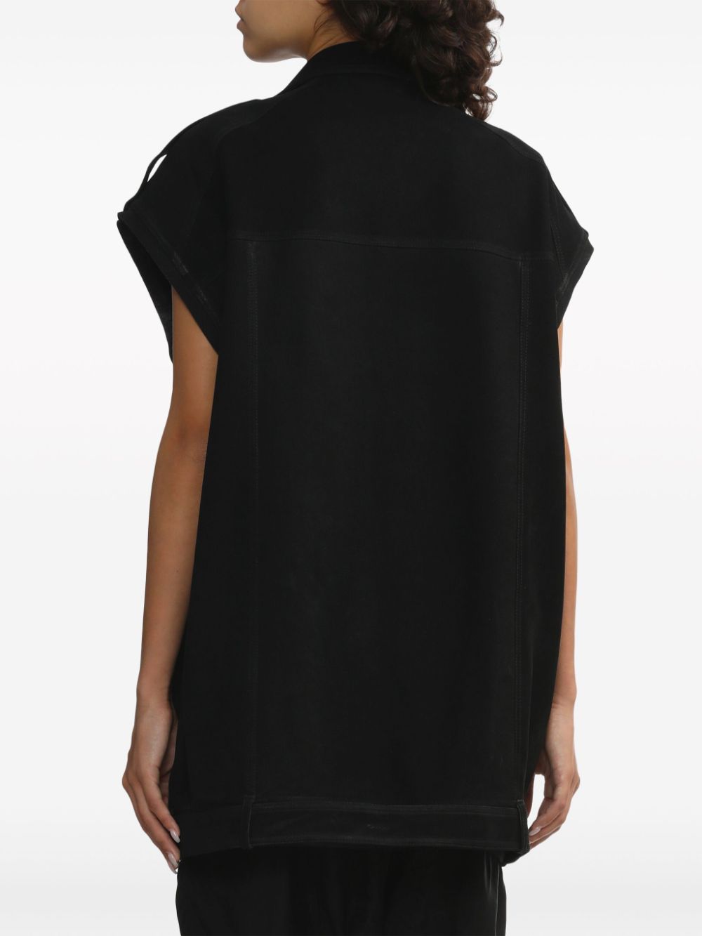 Rick Owens leather biker vest - Image 4