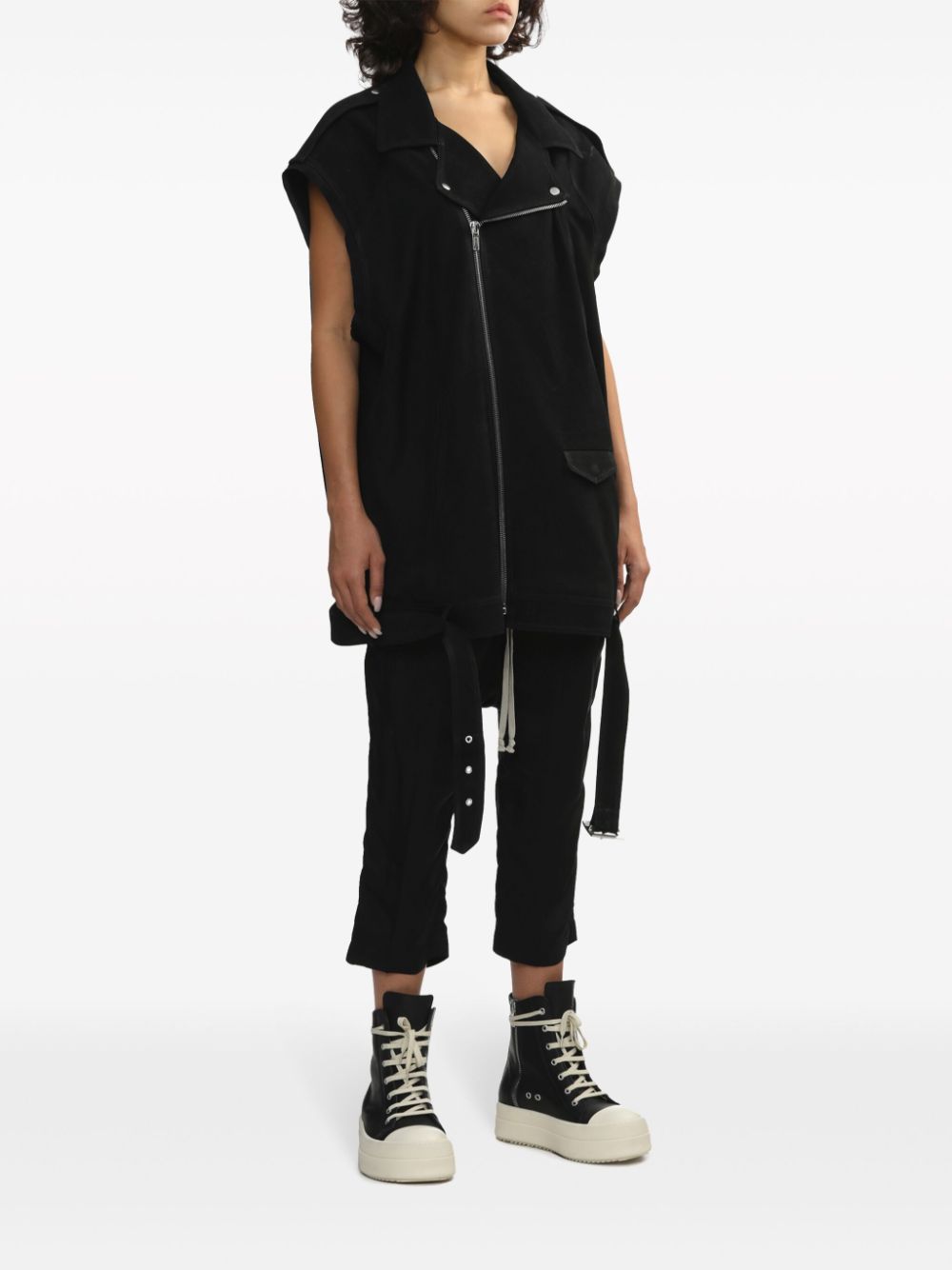 Rick Owens leather biker vest - Image 2