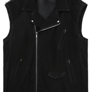 Rick Owens leather biker vest