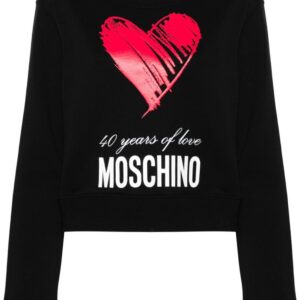 Moschino logo-print cotton sweatshirt