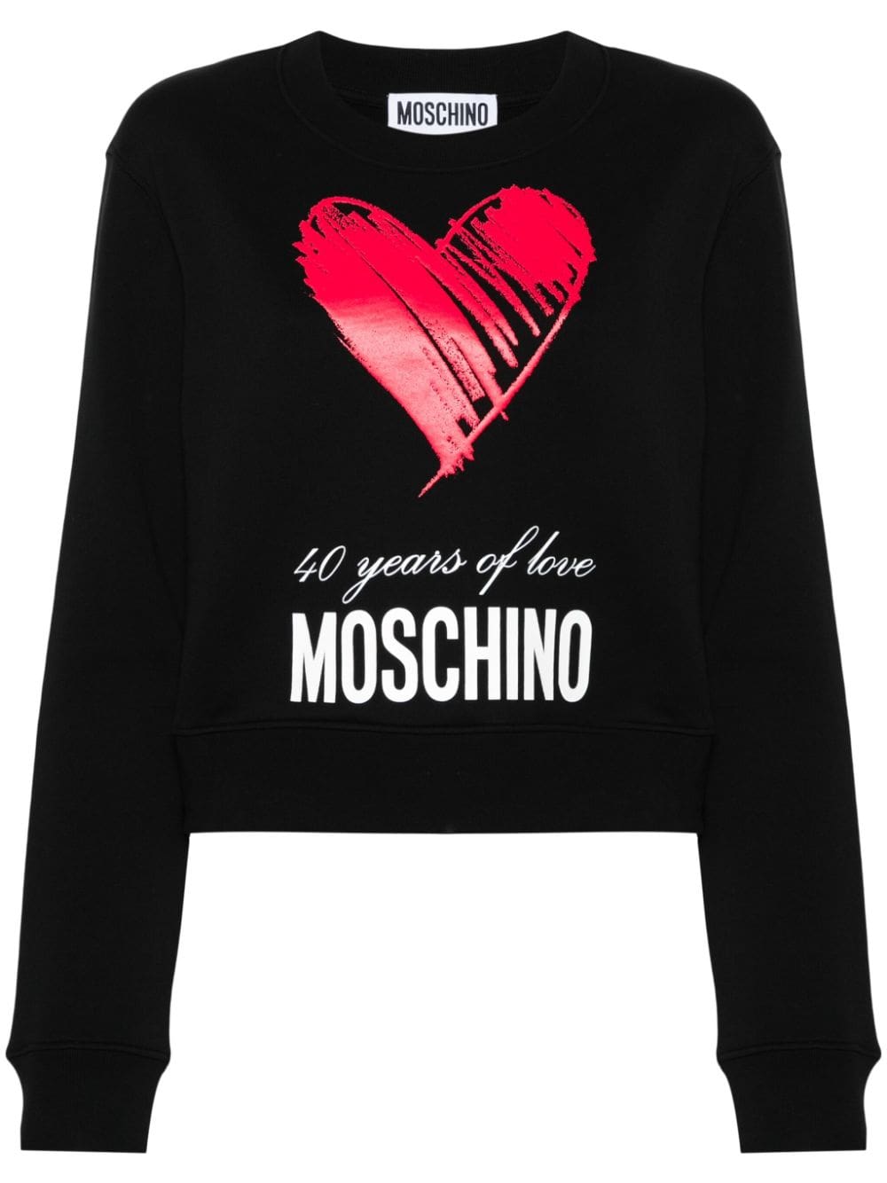 Moschino logo-print cotton sweatshirt