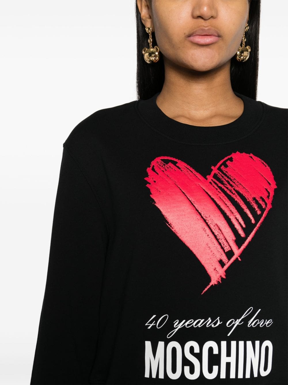 Moschino logo-print cotton sweatshirt - Image 5