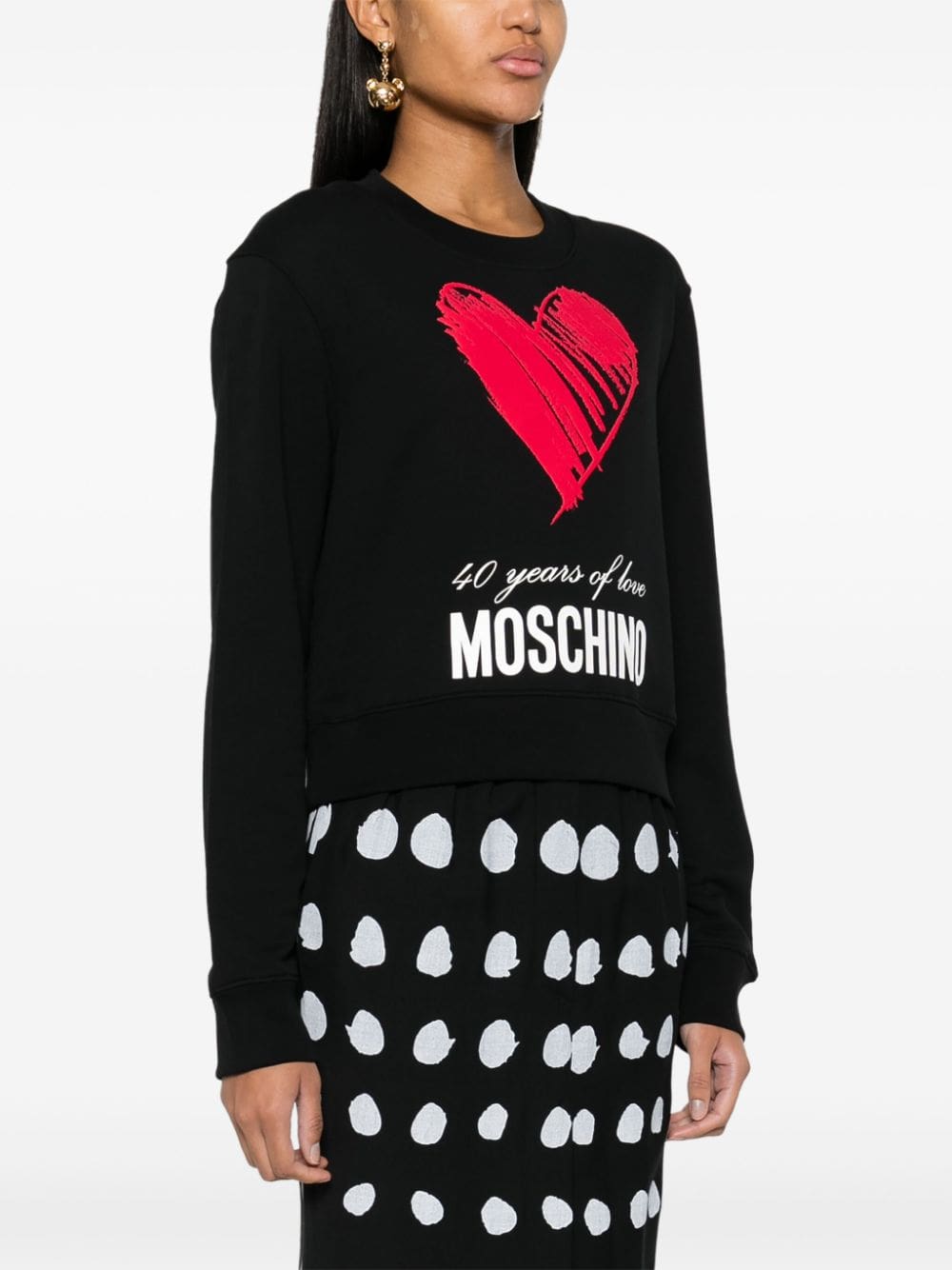Moschino logo-print cotton sweatshirt - Image 3