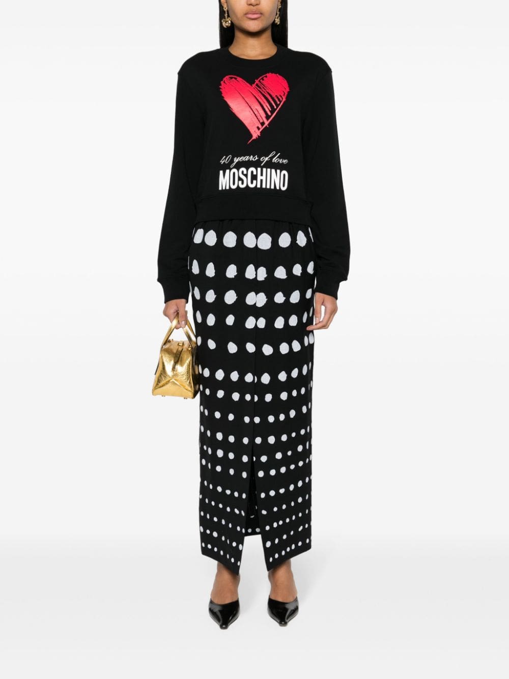 Moschino logo-print cotton sweatshirt - Image 2
